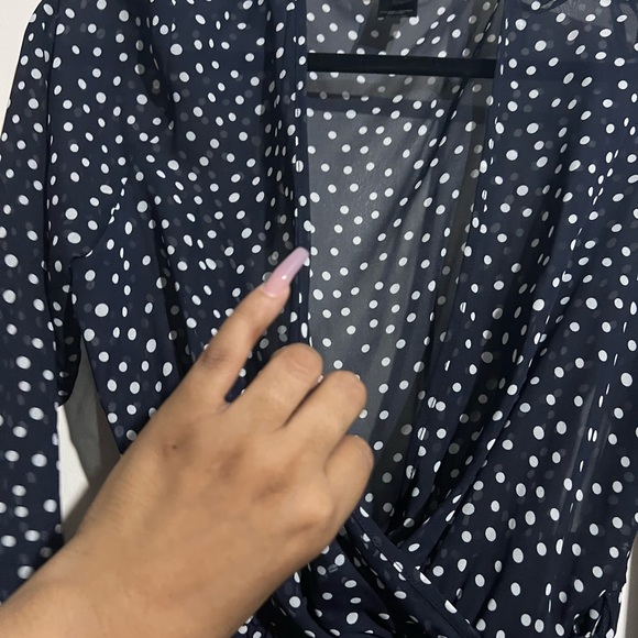 Kate and Lily Navy Polka Dot Dress 6 - Picture 7 of 10